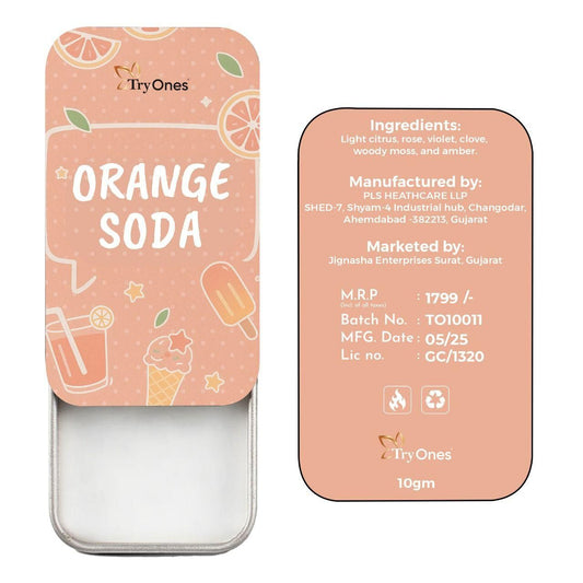 Glowlane Orange Soda Solid Perfume – Long-Lasting Citrus Fragrance (20g x 2 | Pack of 2)