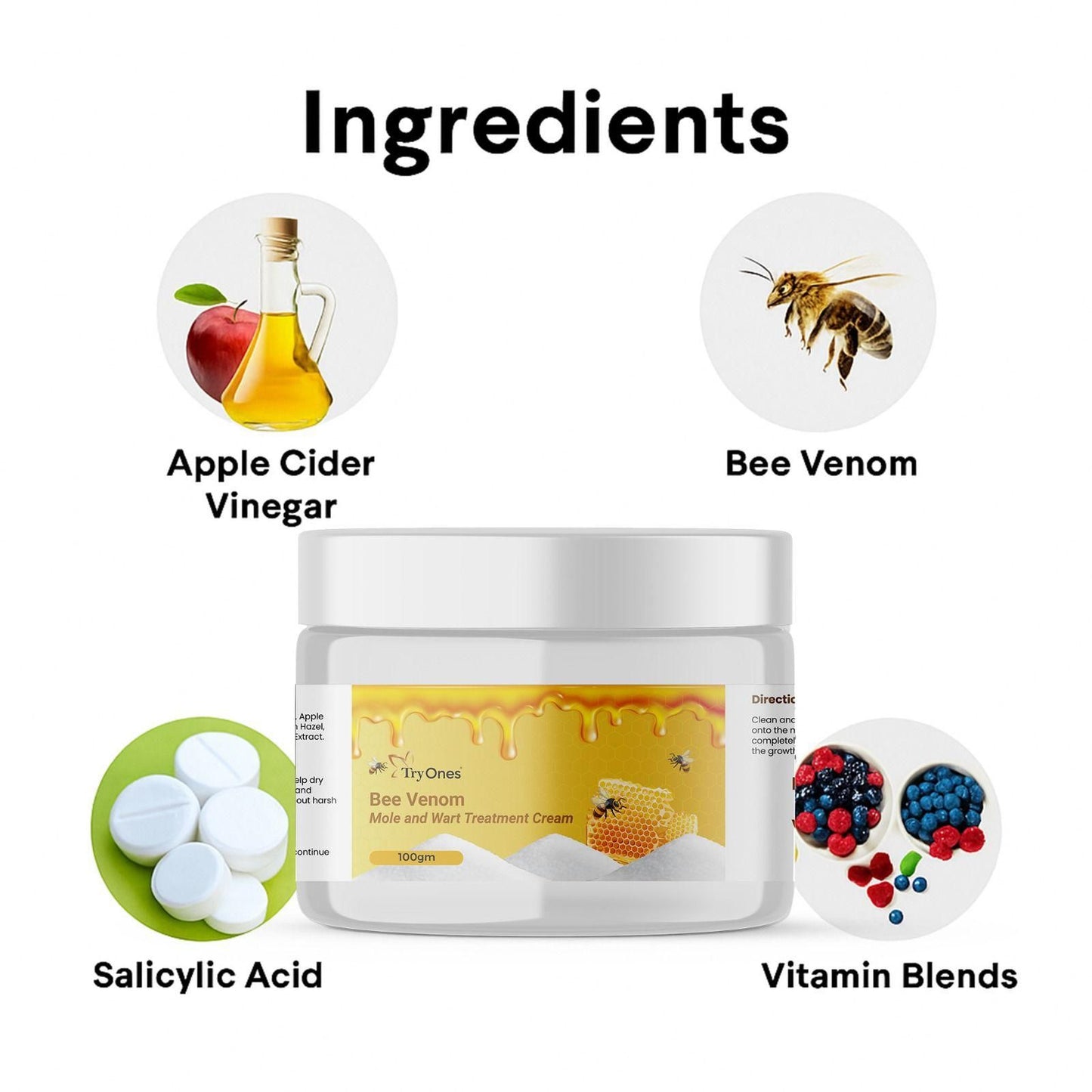 Bee Venom Wart & Mole Removal Cream β 200g x 2 (Pack of 2)