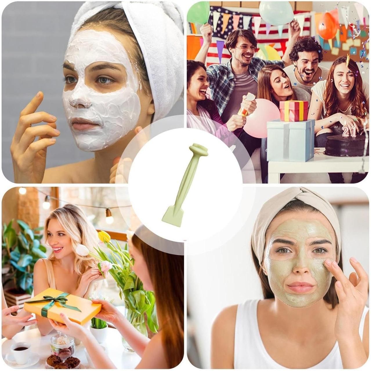 Glowlane Double-Headed Face Cleansing Brush β Deep Pore & Gentle Exfoliation (Pack of 2)