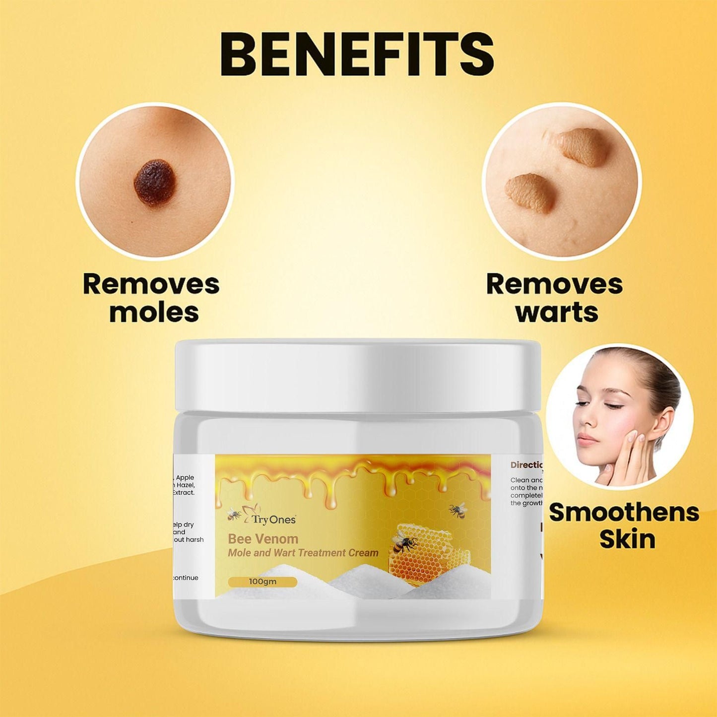 Bee Venom Wart & Mole Removal Cream β 200g x 2 (Pack of 2)