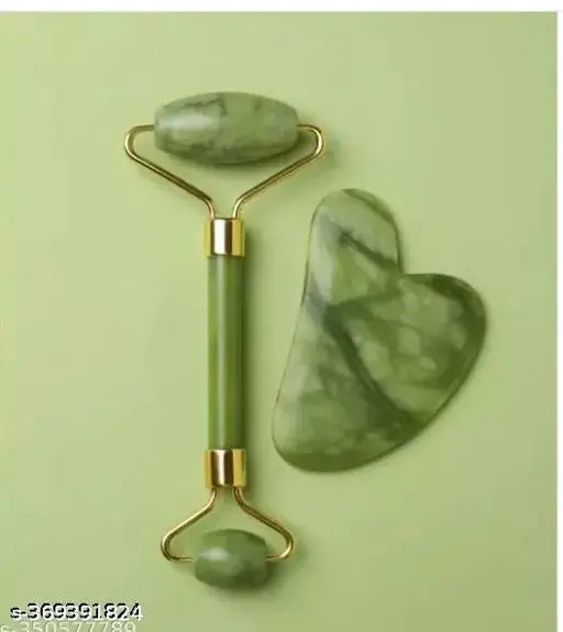 Glowlane Jade Roller + Gua Sha Facial Sculpting Set
