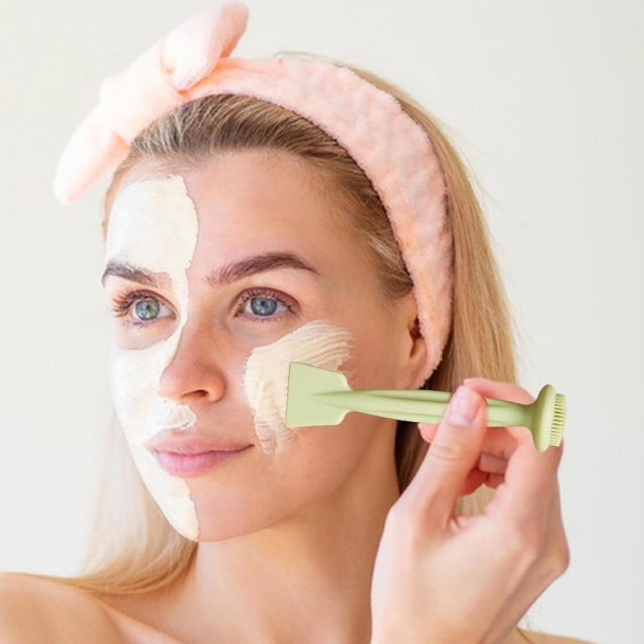 Glowlane Double-Headed Face Cleansing Brush – Deep Pore & Gentle Exfoliation (Pack of 2)